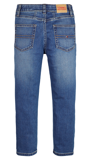Tommy Hilfiger Girls High Rise Tapered Jeans Ocean Mid Blue